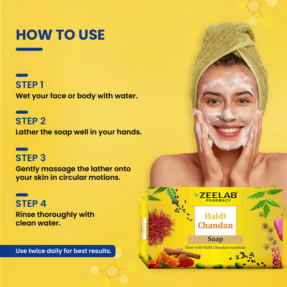 Roopkali Haldi Chandan Soap | Helps Brighten, Soothe & Nourish Skin